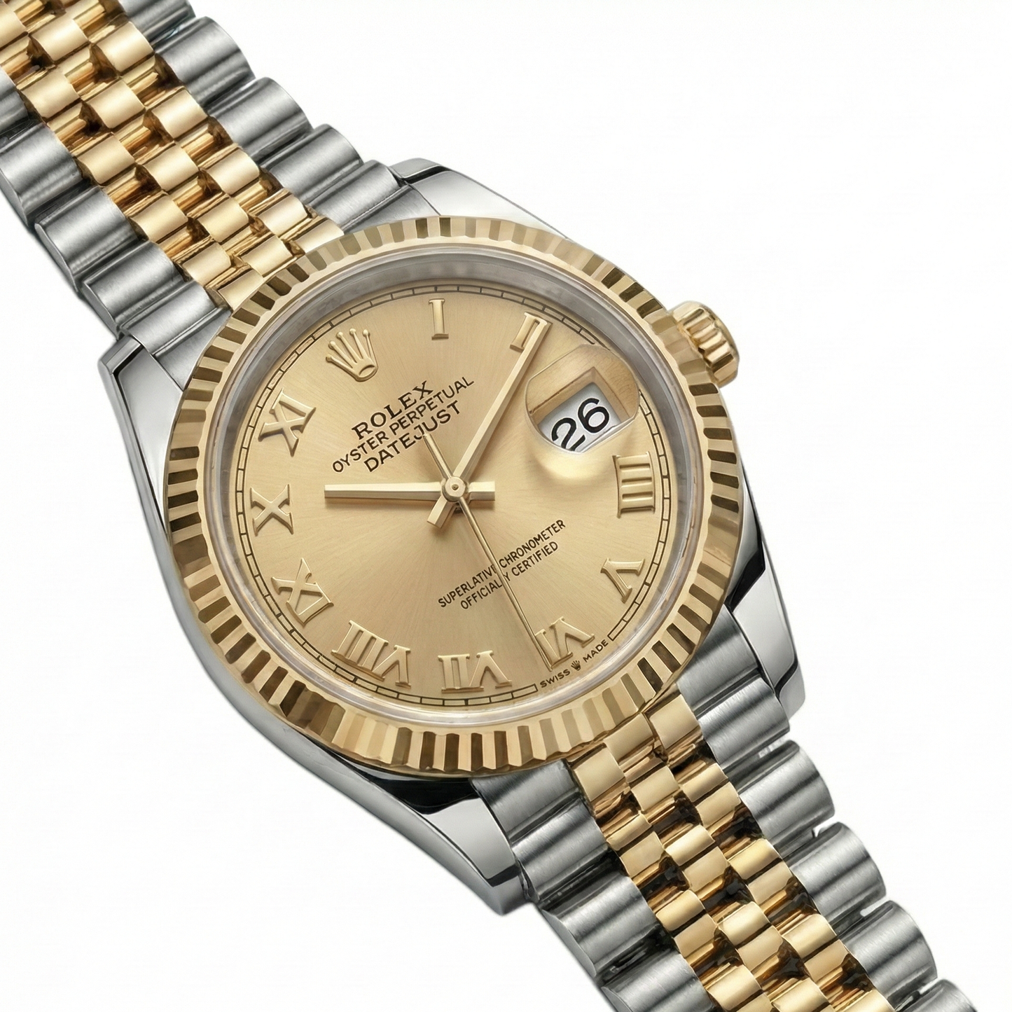 Schmuckstein Rolex in Two Tone – Profilansicht