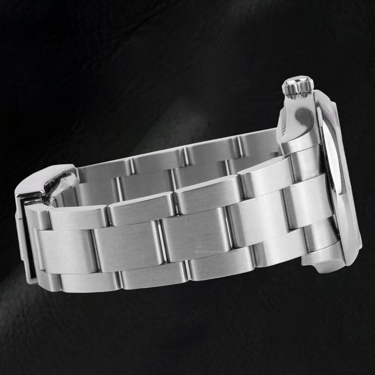 Rolex 36 mm Uhr aus Edelstahl mit lavendelfarbenem Zifferblatt und Leuchtzeigern