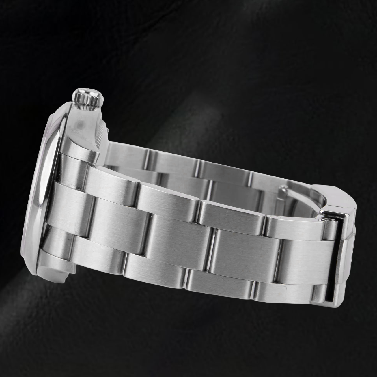 Rolex 36 mm Uhr aus Edelstahl mit lavendelfarbenem Zifferblatt und Leuchtzeigern