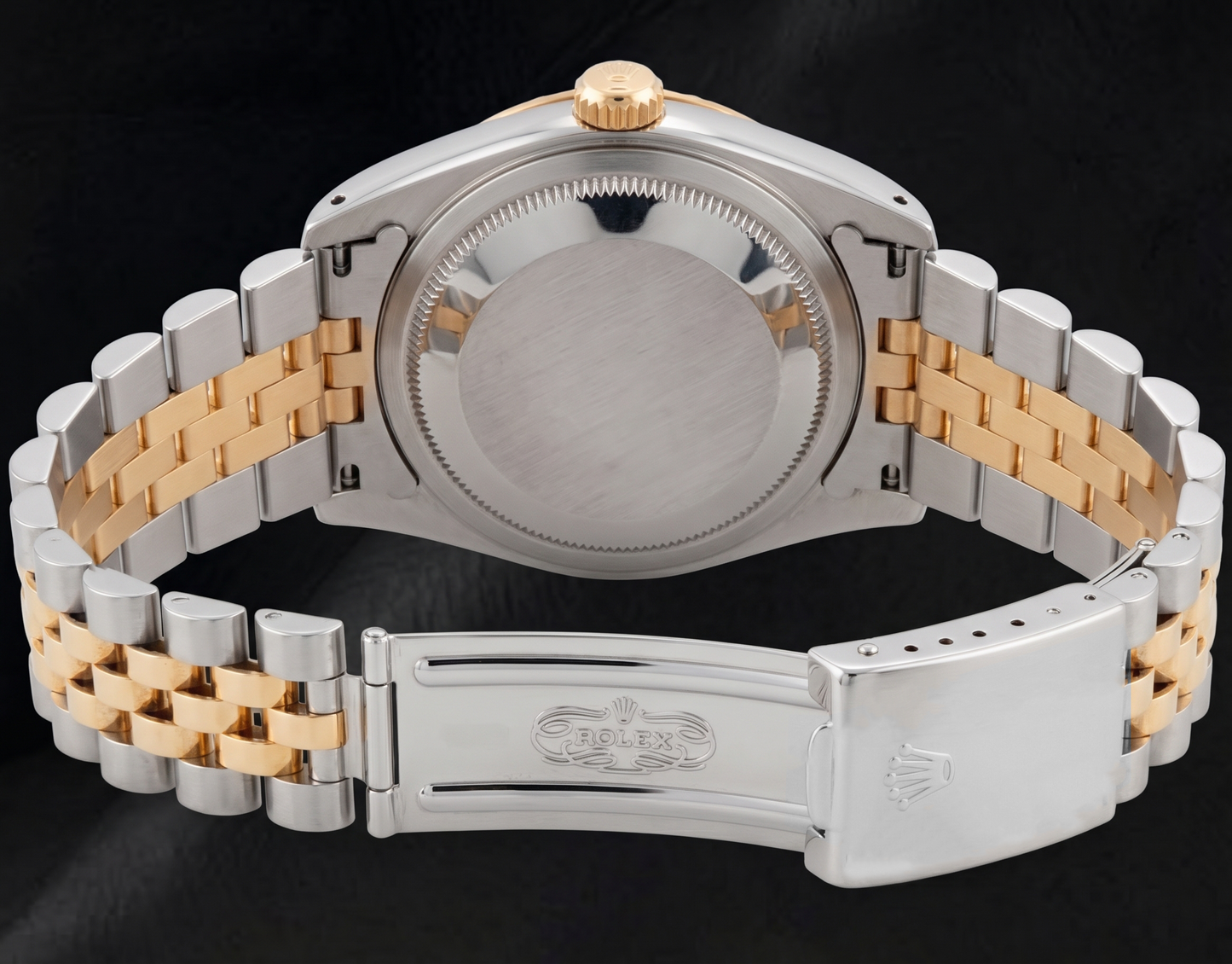 Rolex Datejust 16013 36 mm Bicolor-Uhr, blaues Zifferblatt mit römischen Ziffern, Jubilé-Armband