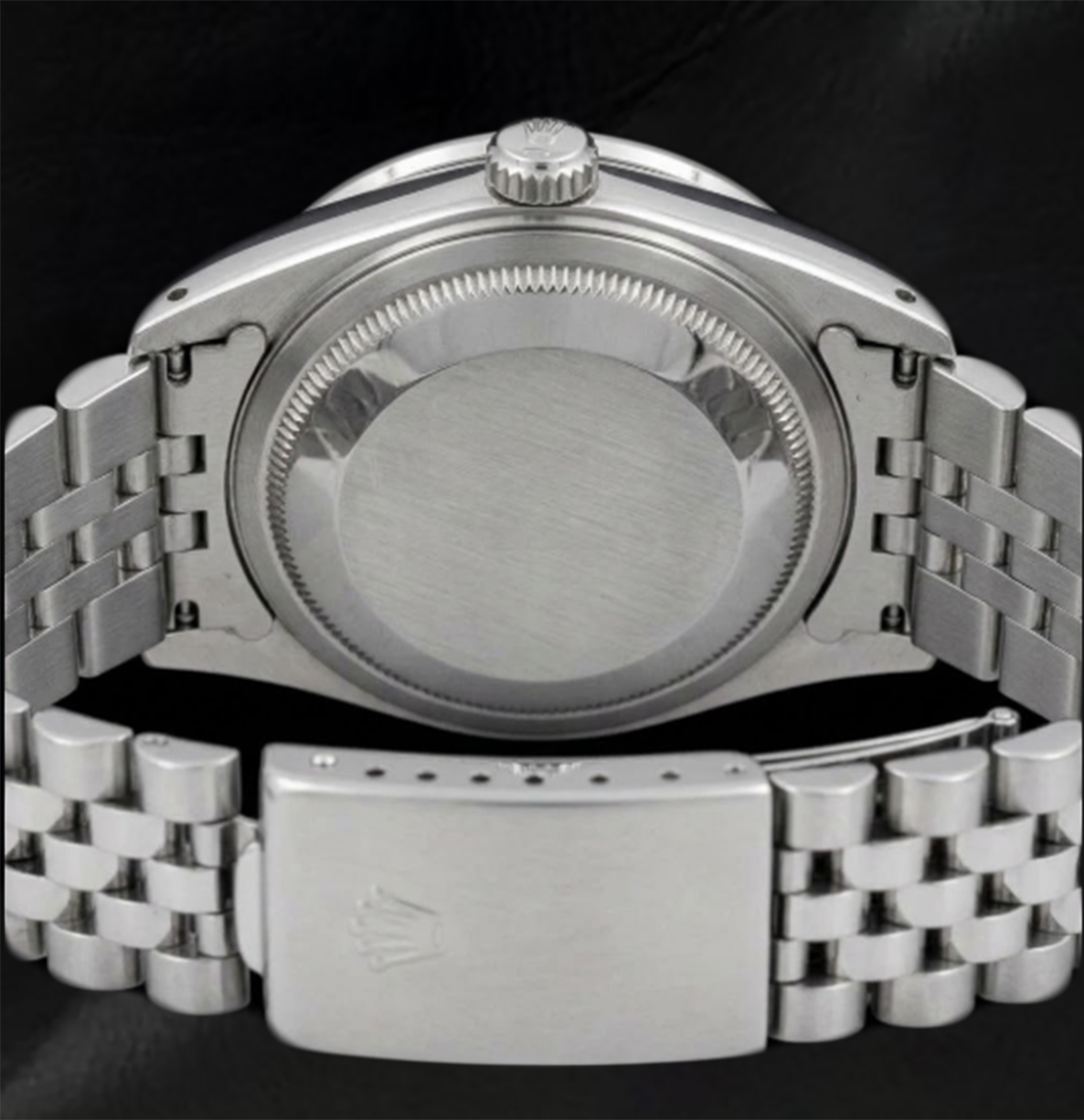 Rolex Datejust 36 mm 16014 Edelstahl-Uhr mit blau gemustertem Diamantzifferblatt