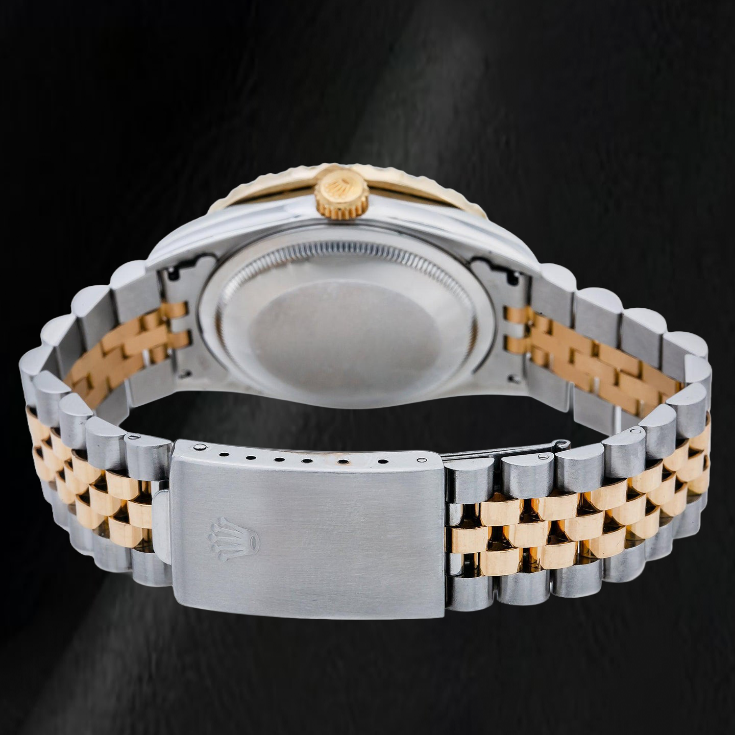 Rolex 36 mm Datejust 16233 Bicolor-Uhr mit blauem Diamantzifferblatt