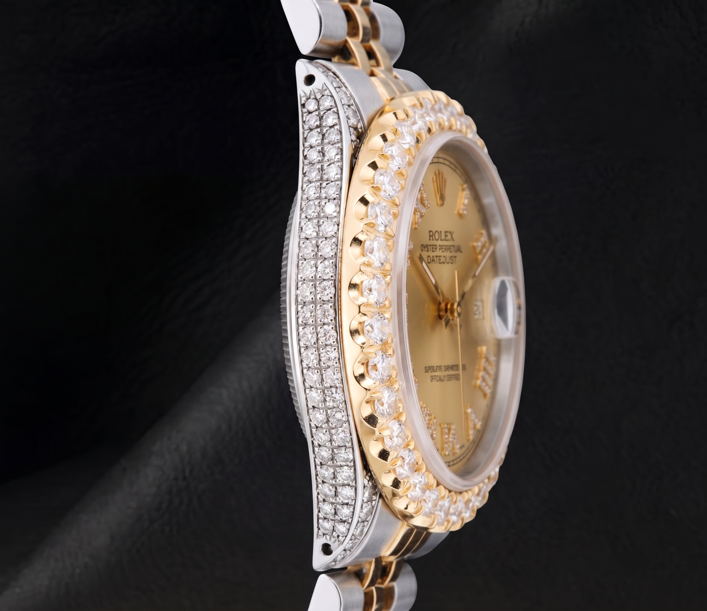 Rolex Datejust 36 mm 1601 Bicolor-Uhr mit römischem Diamantzifferblatt