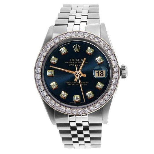 Rolex Blau Diamant Zifferblatt Herrenuhr Edelstahl Jubilee Armband Rolex SCHNELLES EINSTELLEN
