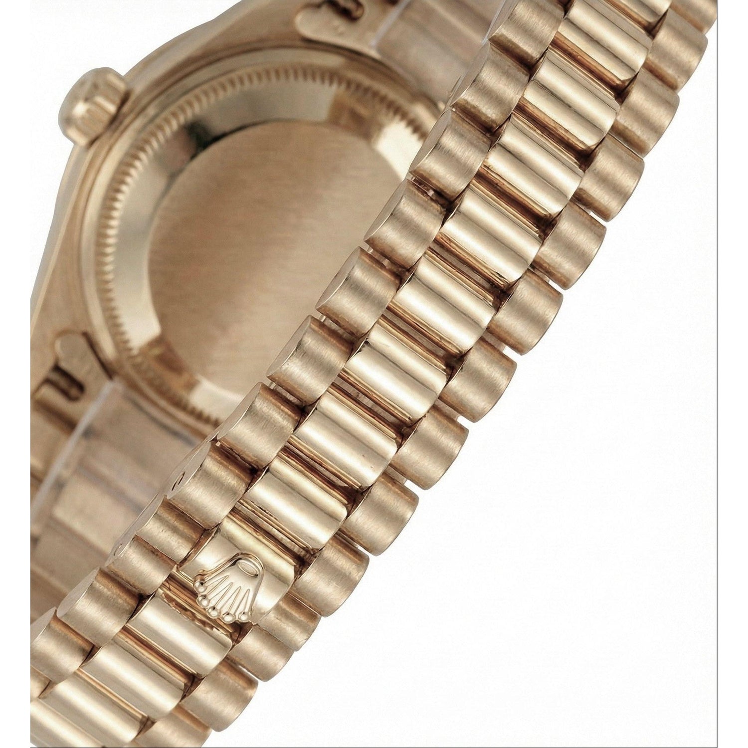 Rolex Champagner Stick Zifferblatt Präsidentin Betrachten Datejust Diamant Lünette Gelbgold