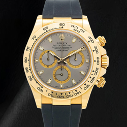 Rolex Cosmograph Daytona 116518LN 40 mm Graues Zifferblatt Schwarzes Oysterflex-Armband