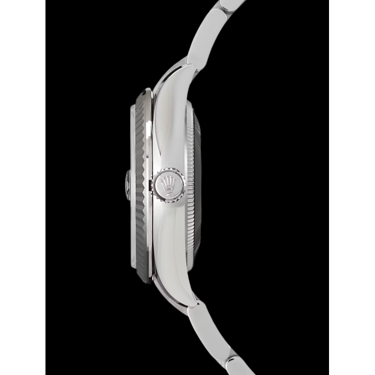 Rolex Dame Datejust 31 mm Edelstahluhr mit violettem Diamant-Zifferblatt