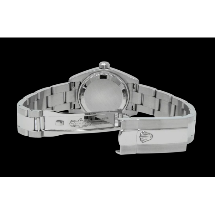 Rolex Dame Datejust 31 mm Edelstahluhr mit violettem Diamant-Zifferblatt