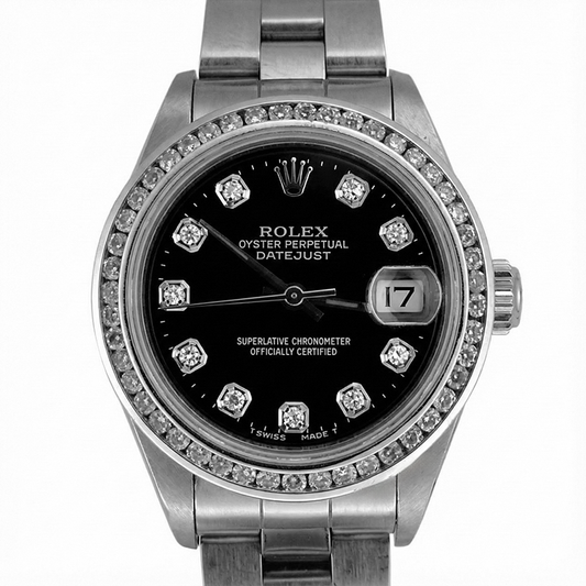 Rolex Damenuhr Oyster-Armband Wunderschönes Datum Nur Rolex