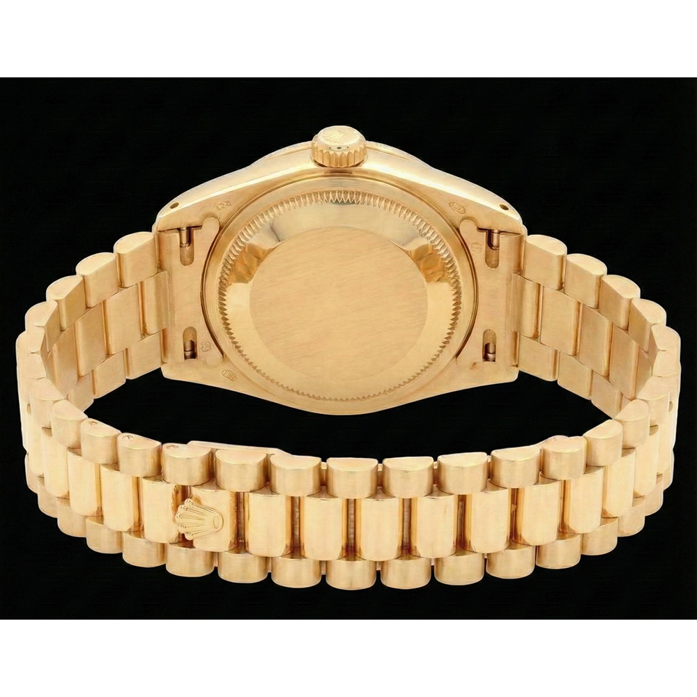 Rolex Damenuhr im President-Stil, Gelbgold, Diamant-Mop-Zifferblatt