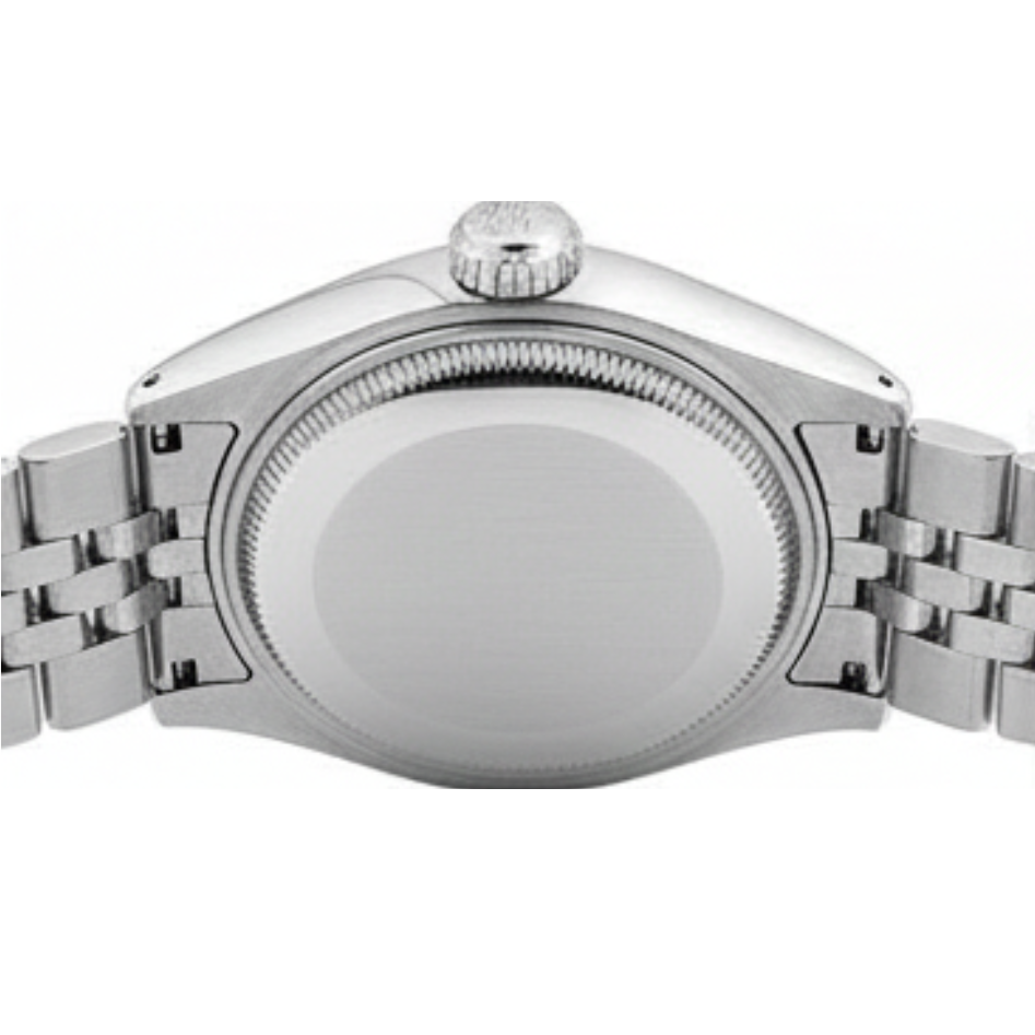 Rolex Date-Uhr aus Edelstahl, Jubiläum-Lünette mit schwarzem Stock-Zifferblatt