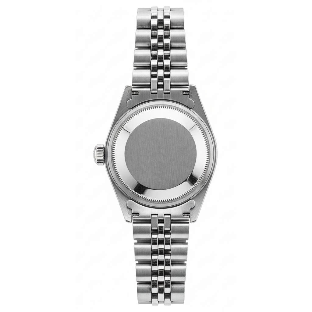 Rolex Date-Uhr aus Edelstahl, Jubiläum-Lünette mit schwarzem Stock-Zifferblatt