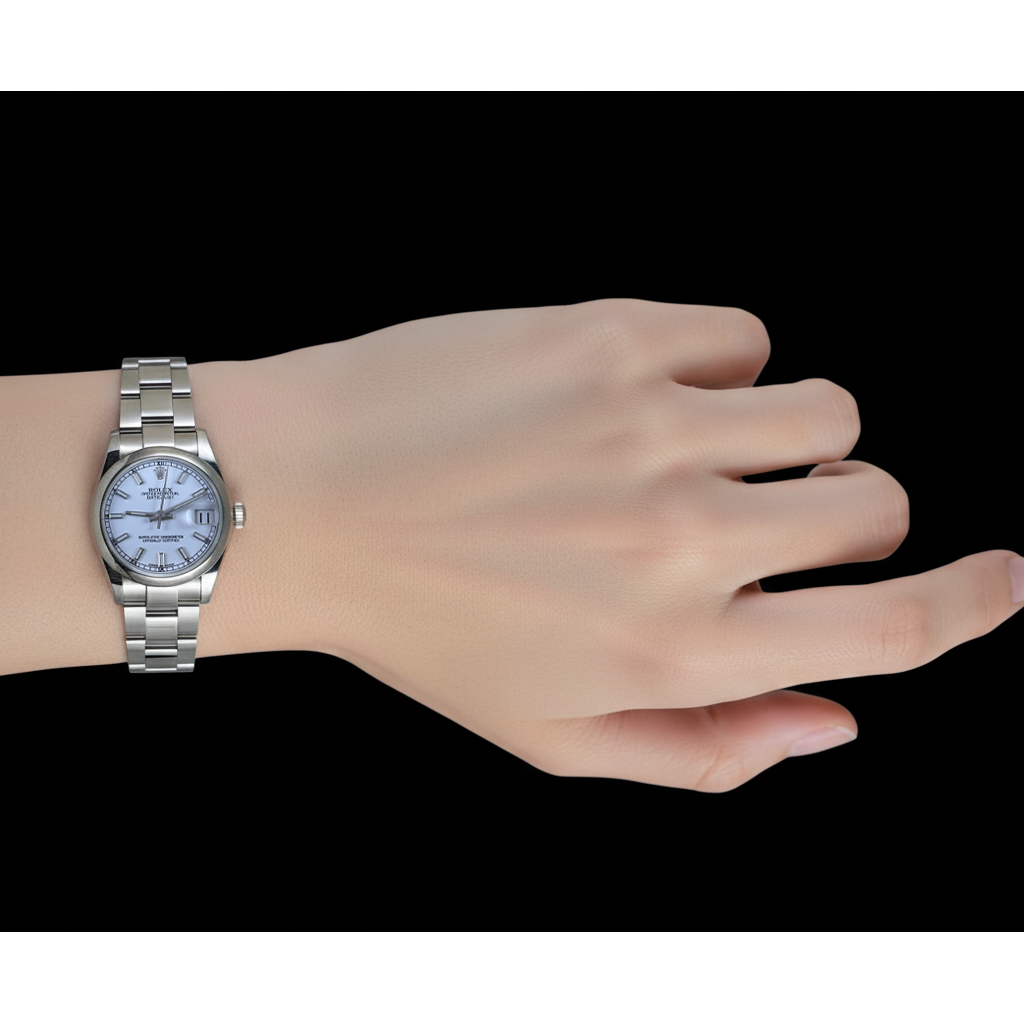 Rolex Date-just 31 mm Damenuhr aus Edelstahl P4