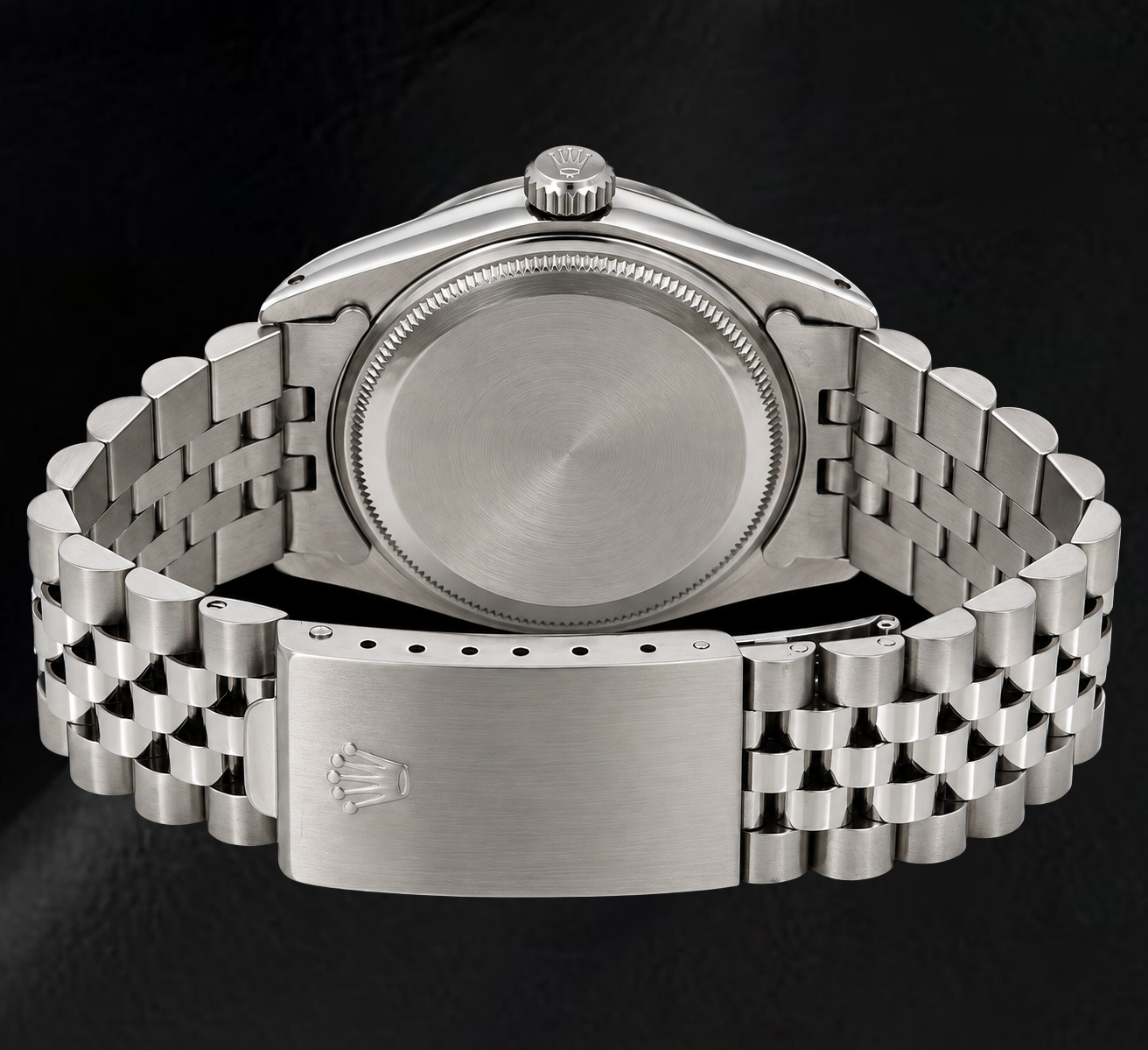 Rolex Date 1501 34 mm Uhr aus Edelstahl mit silbernem Diamantzifferblatt