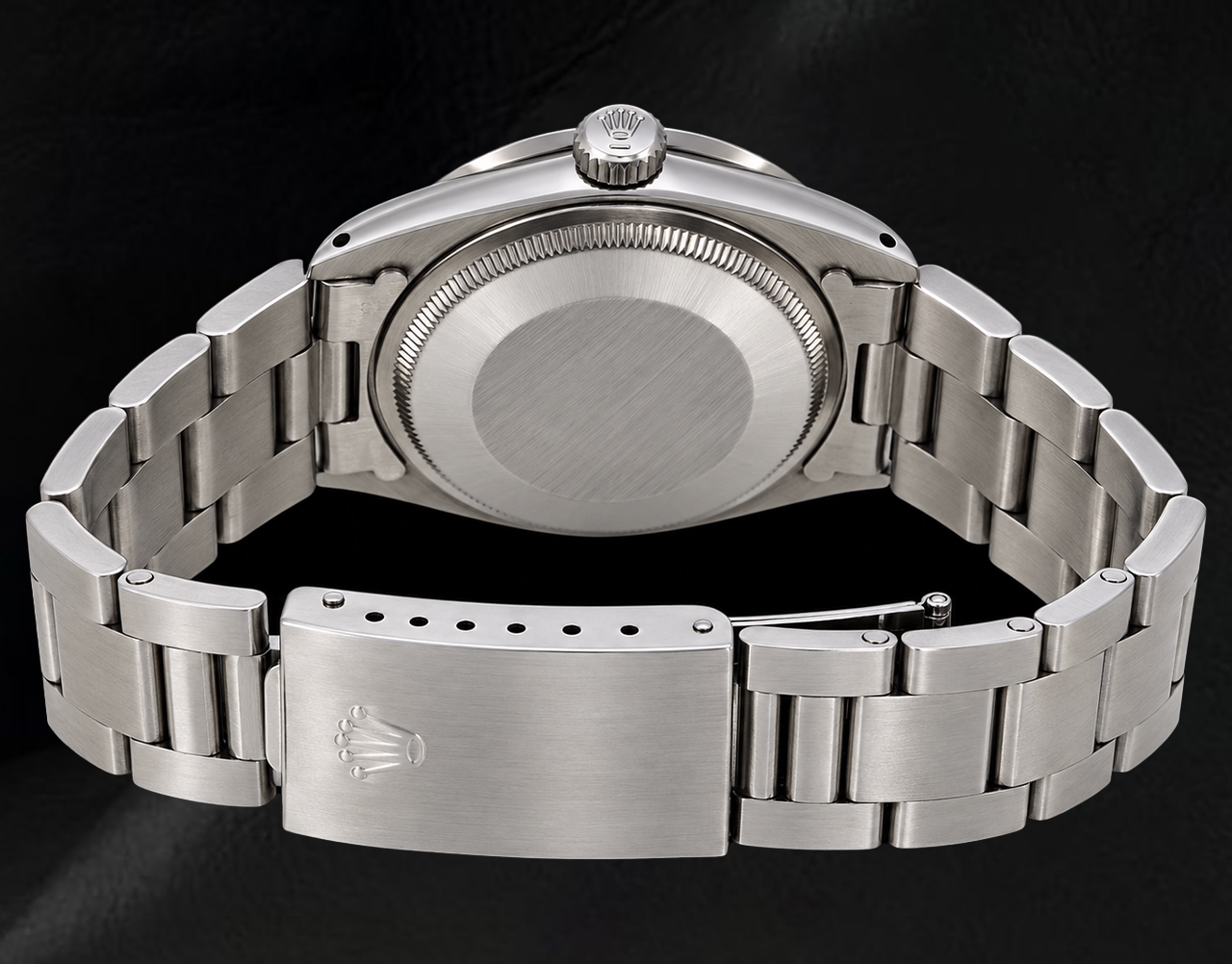 Rolex Date 1501 34 mm Edelstahluhr mit silbernem Zifferblatt mit Stabindizes