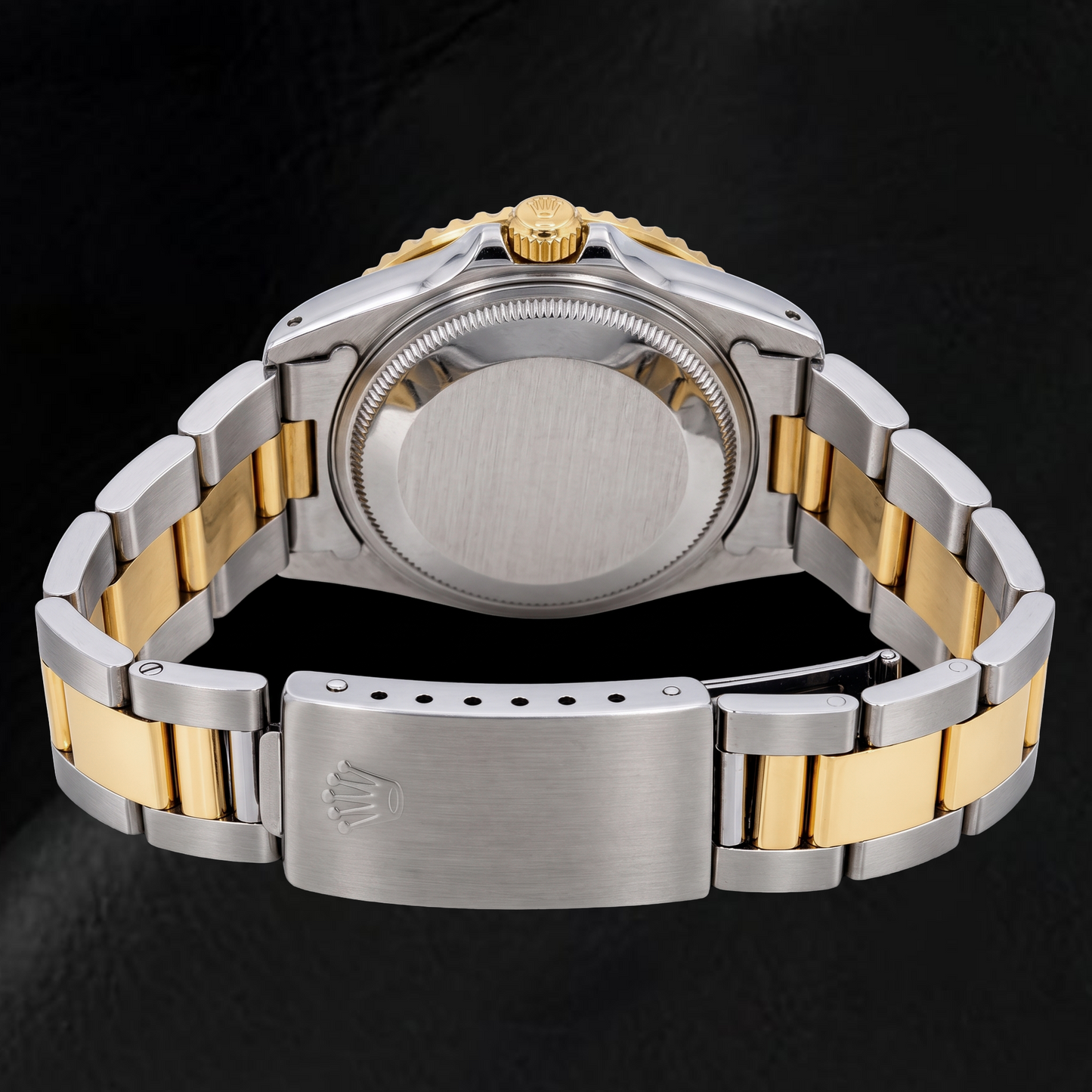 Rolex Date 1505 34 mm Bicolor-Uhr mit blauem Diamantzifferblatt