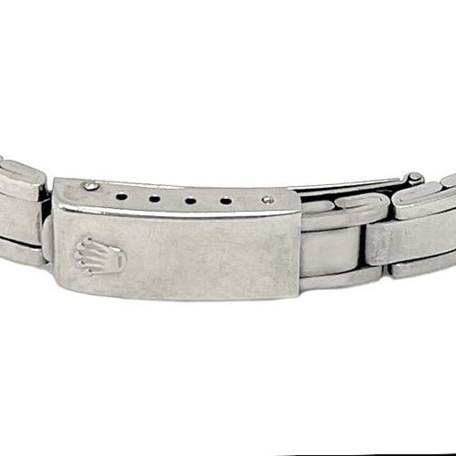 Rolex Date 26 mm Edelstahluhr mit silbernem Stabzifferblatt