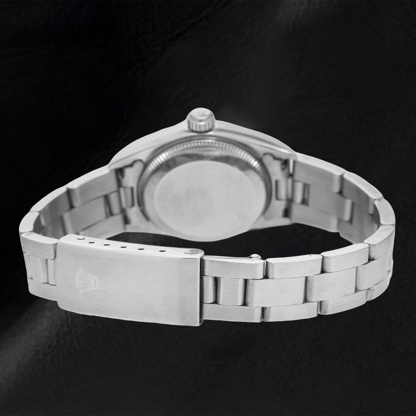 Rolex Date 6916 26 mm Edelstahluhr mit weißem Zifferblatt mit arabischen Ziffern und glatter Lünette