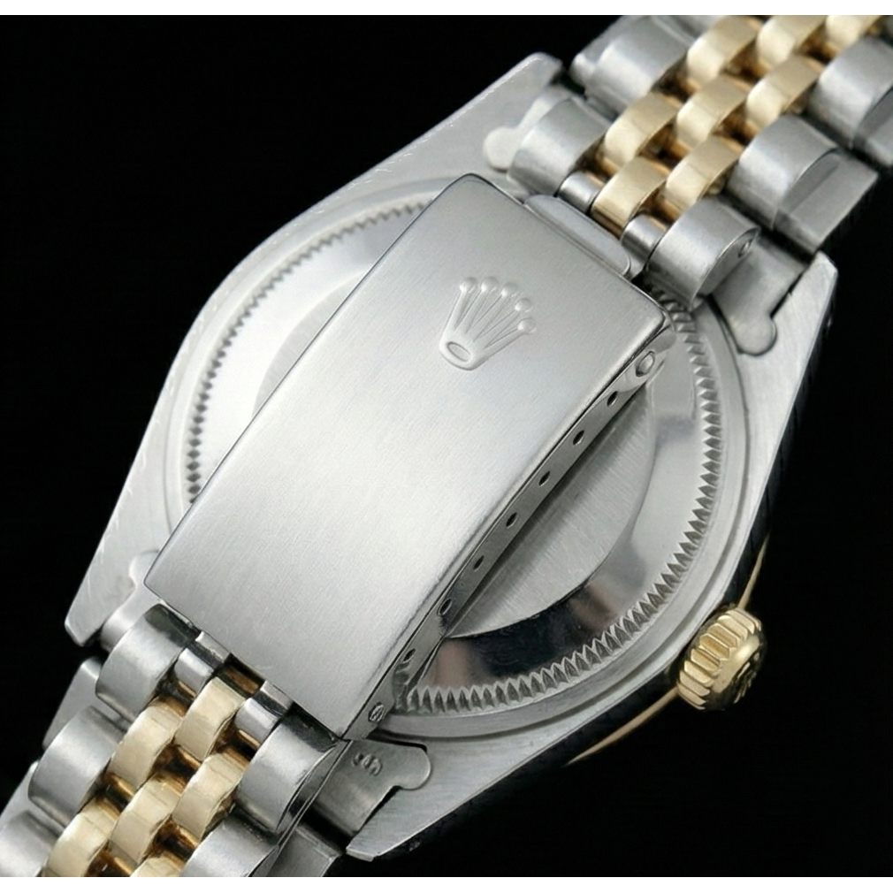 Rolex Date Champagner Stick Zifferblatt Diamant Lünette Betrachten Edelstahl & Jubilee