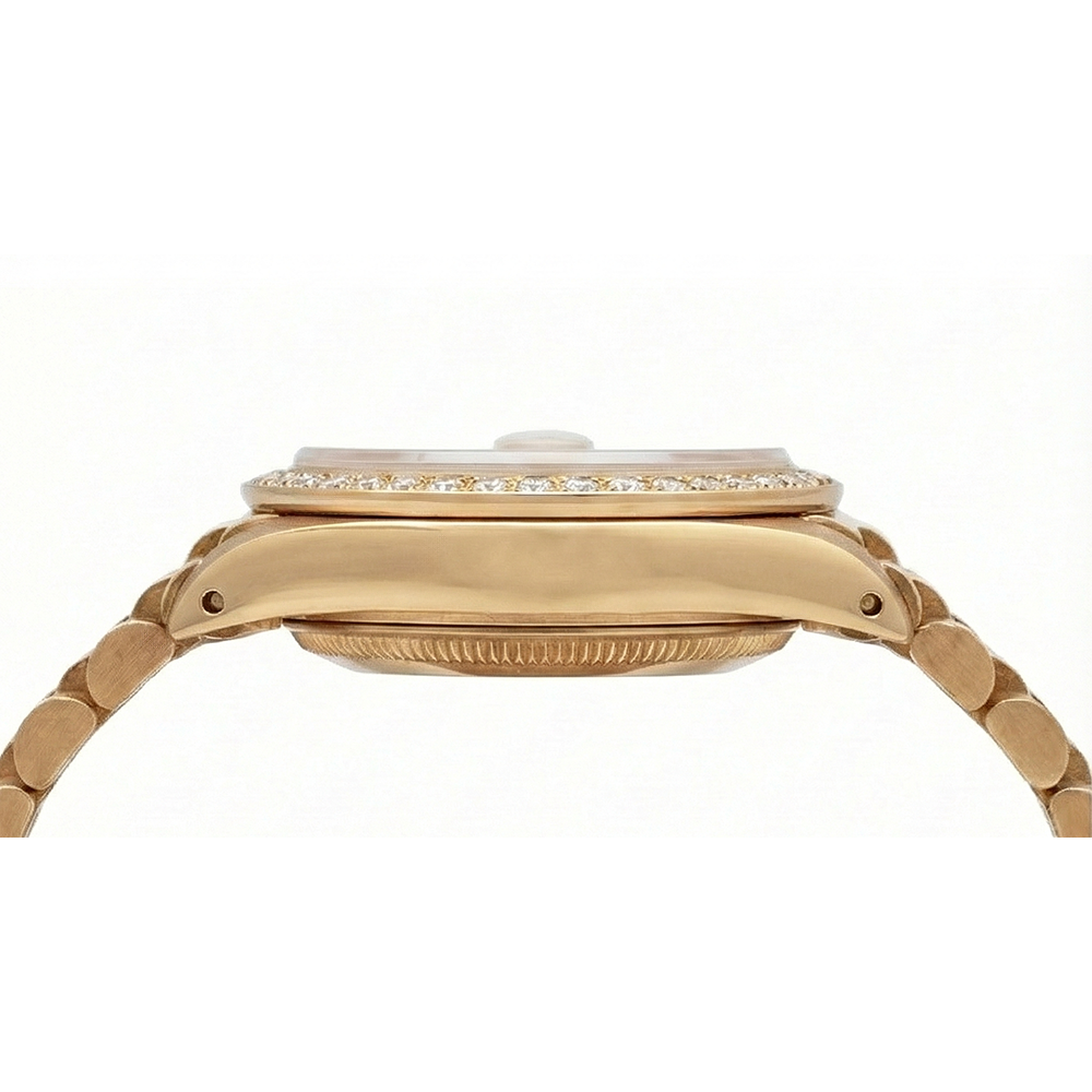 Rolex Date Just-Uhr im Präsidentenstil, Champagner-Zifferblatt-Lünette