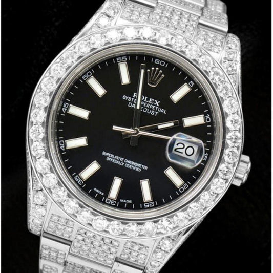 schwarzes Zifferblatt Rolex