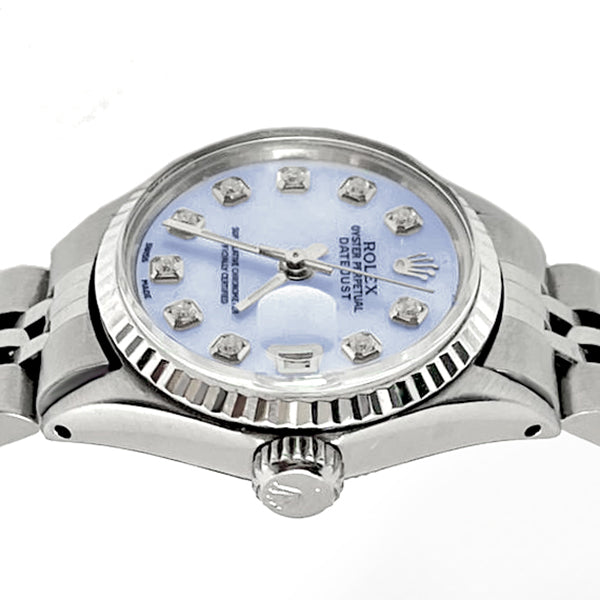 weißem Diamantzifferblatt Rolex