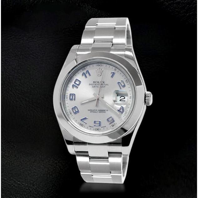 Herrenuhr mit Rhodium-Zifferblatt Rolex