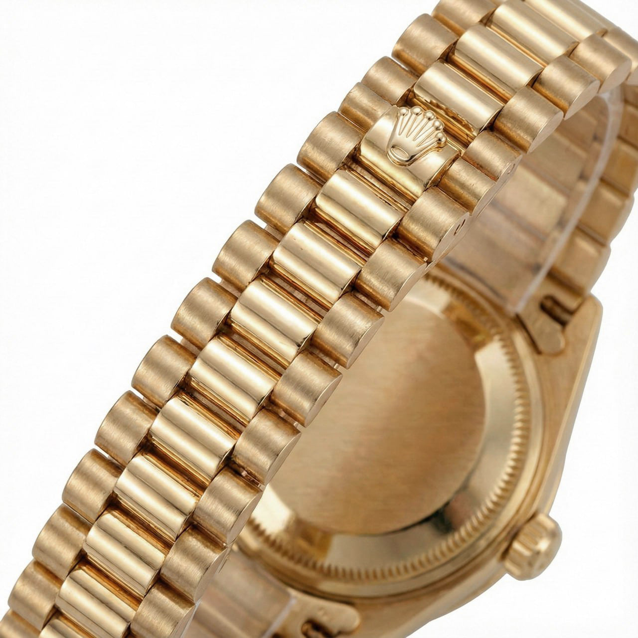 Rolex Date just-Uhr im Präsidentenstil, goldene Lünette, Diamant-Zifferblatt, Rolex