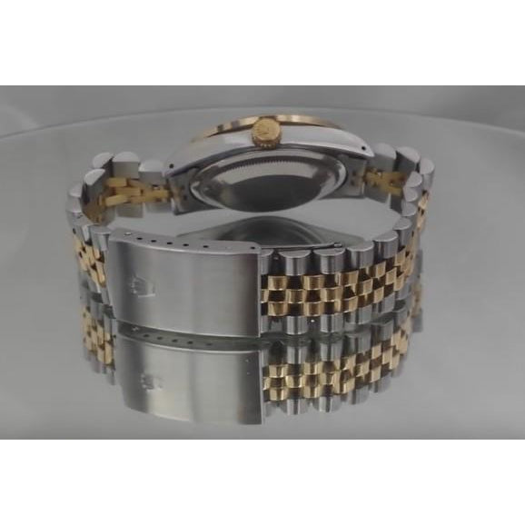 Rolex Datejust-Uhr, individuelle Diamantlünette, 3,5 Karat, zweifarbig, SCHNELLES-SET