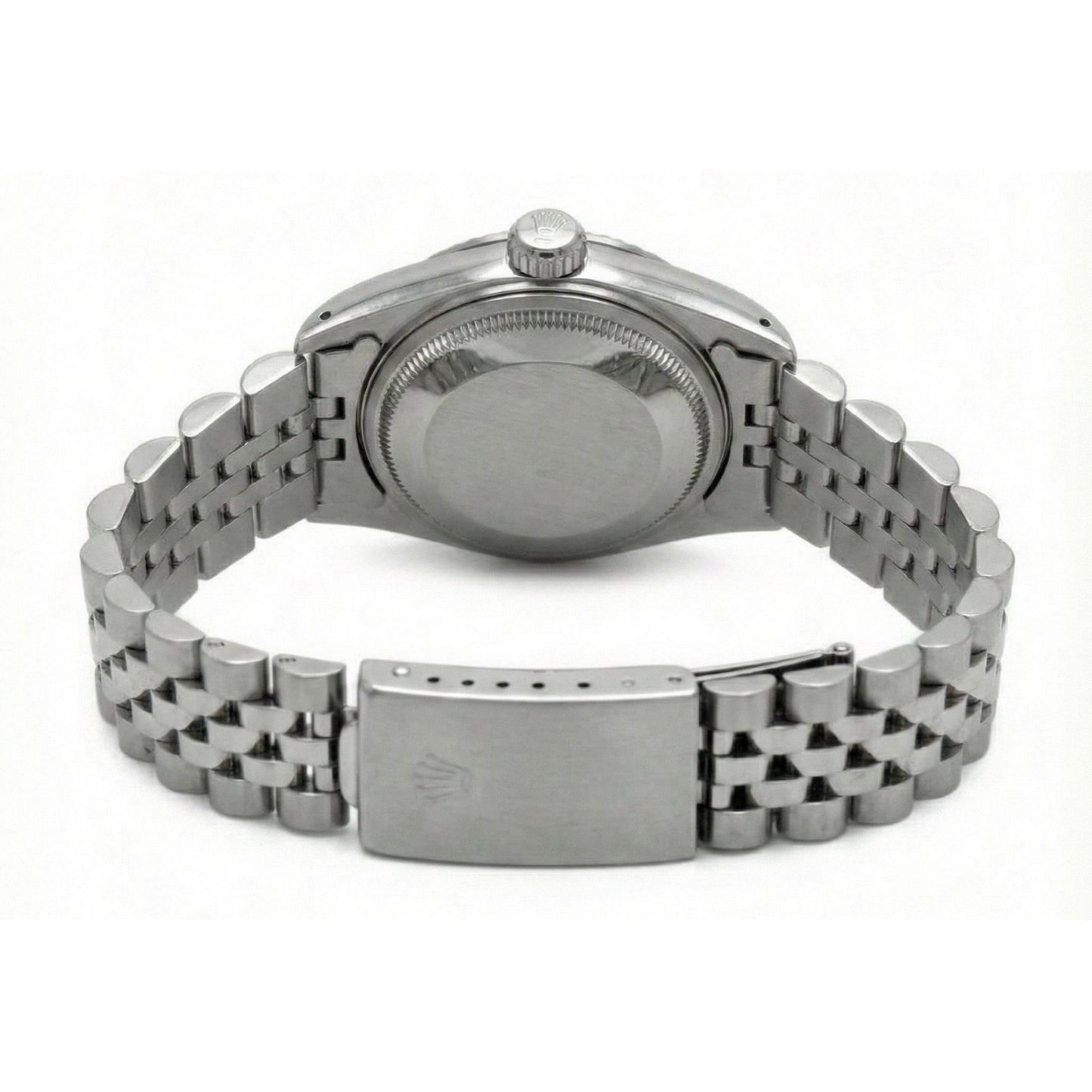 Rolex Datejust-Uhr mit Jubiläumsarmband aus Edelstahl und Diamantzifferblatt