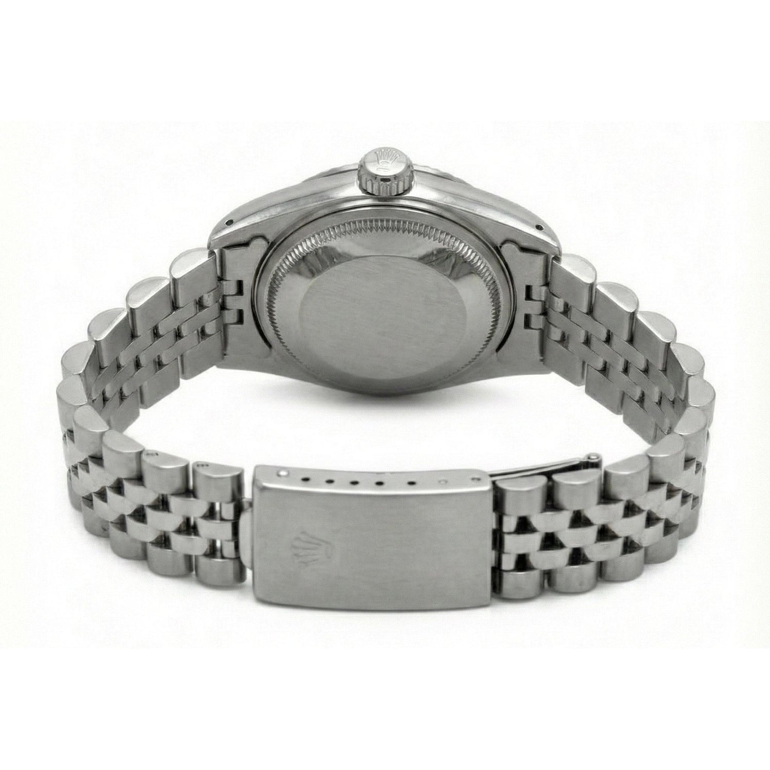 Rolex Datejust-Uhr mit Jubiläumsarmband aus Edelstahl und Diamantzifferblatt