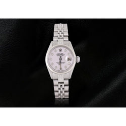 Rolex Datejust-Uhr, weißes Diamant-Zifferblatt, Jubilee-Edelstahluhr