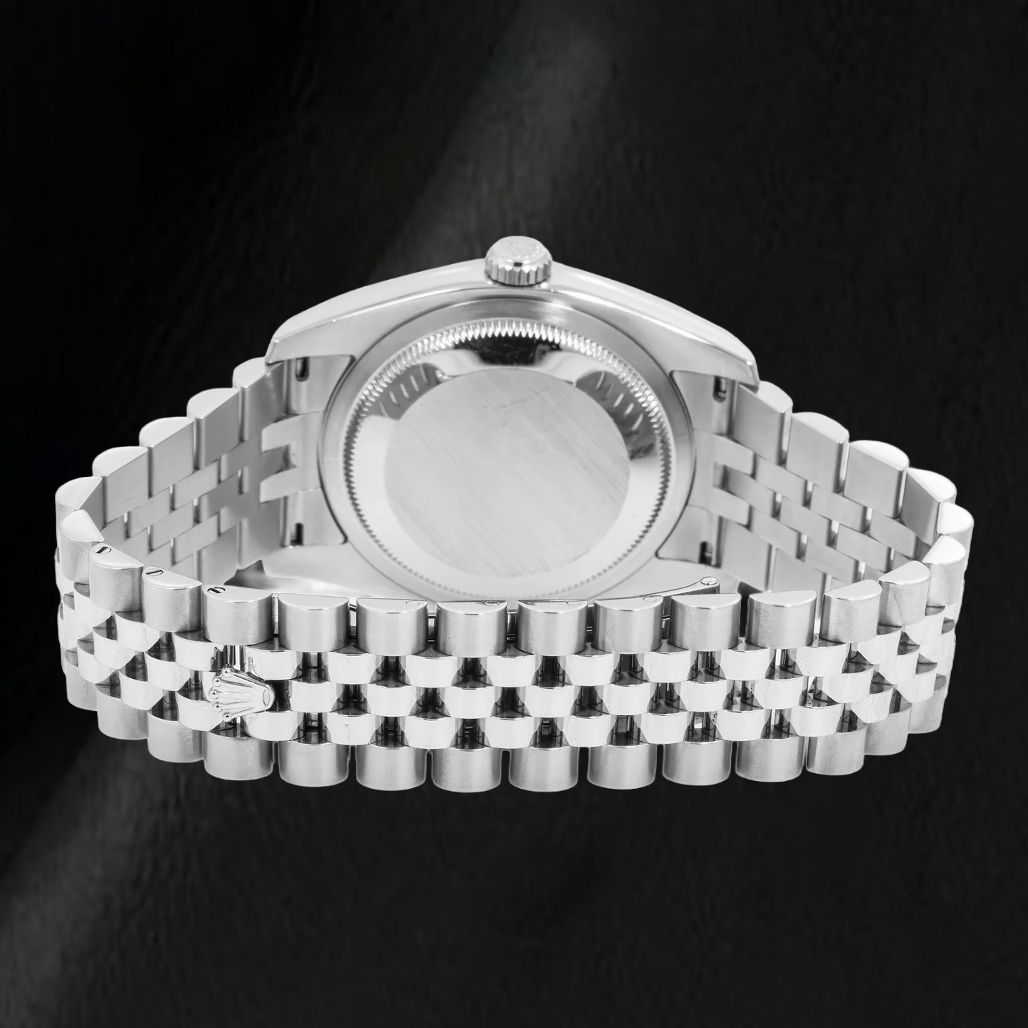Rolex Datejust 116234 36 mm Edelstahl-Uhr mit schwarzem Zifferblatt mit römischen Ziffern