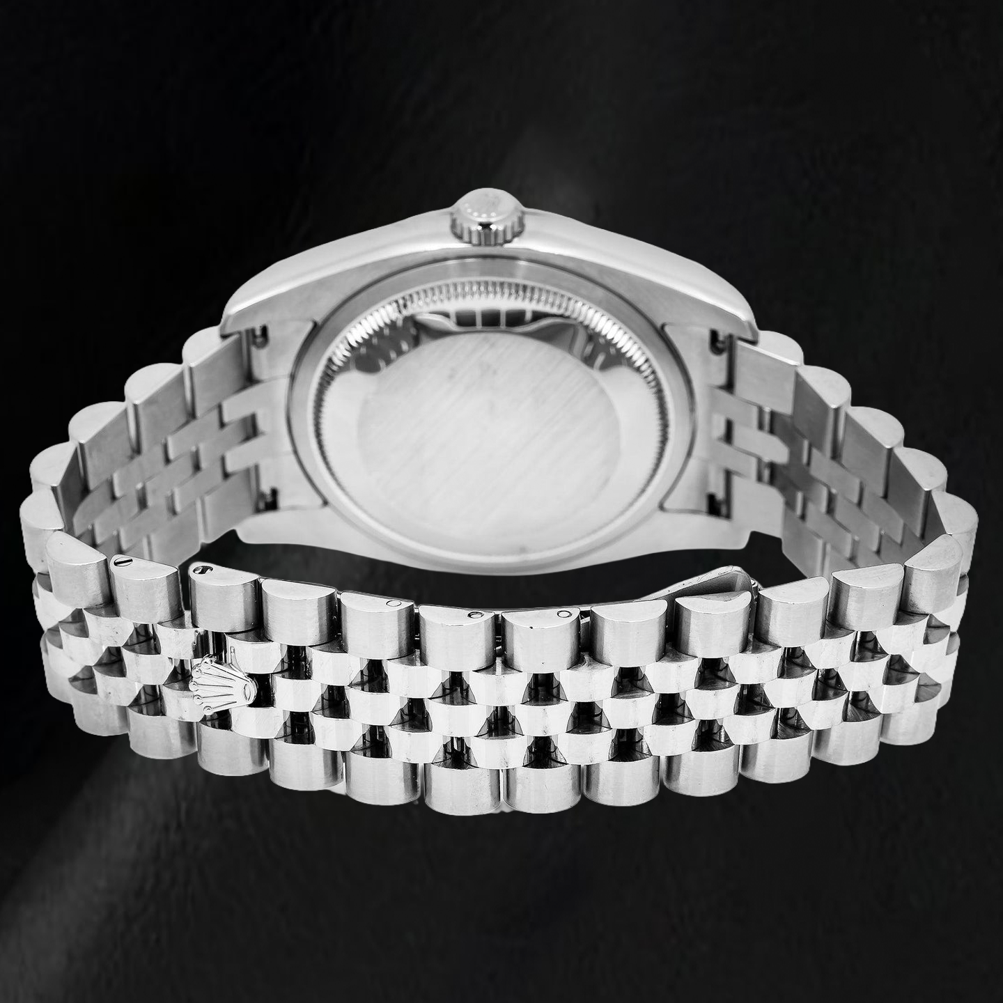 Rolex Datejust 116234 36 mm Edelstahl-Armbanduhr mit rosa Wellen-Diamantzifferblatt und arabischen Ziffern