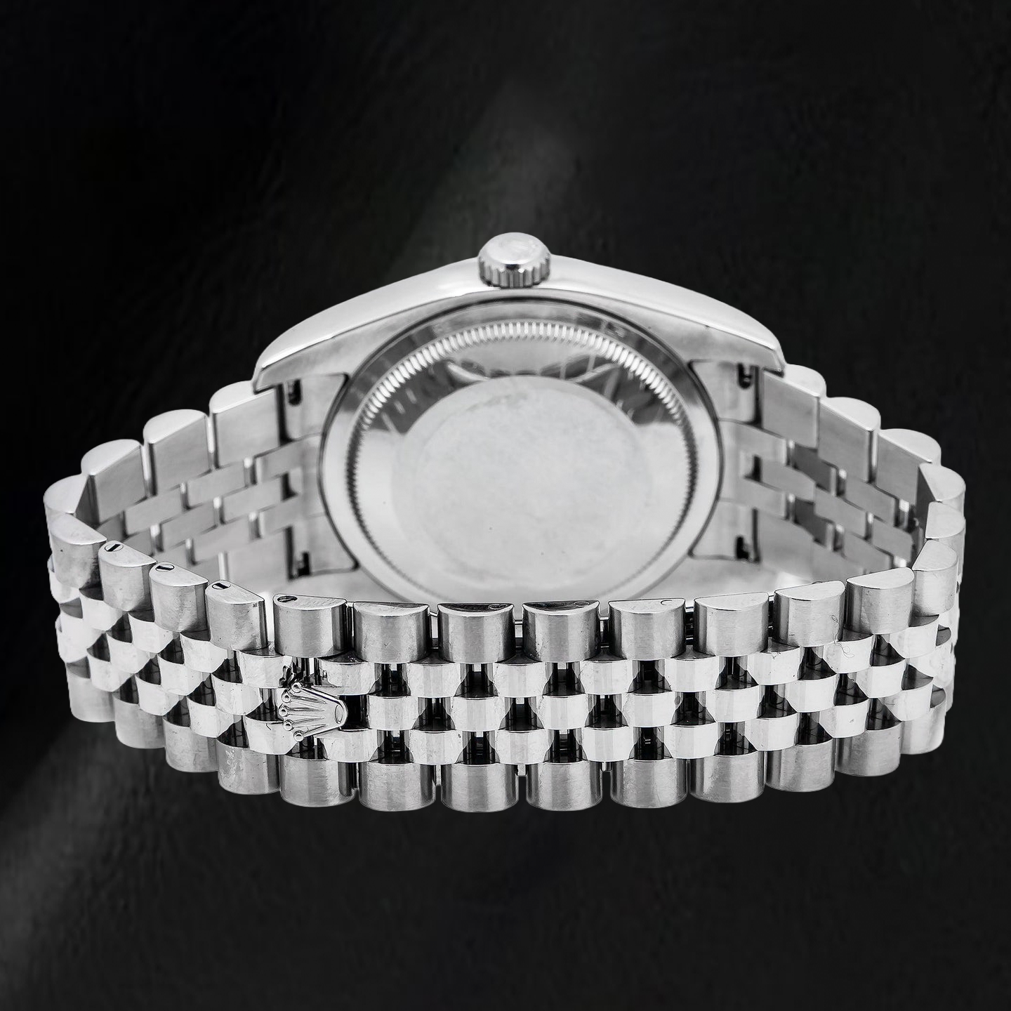 Rolex Datejust 11623 36 mm Armbanduhr aus Edelstahl mit schwarzem Zifferblatt und leuchtenden Stabindizes
