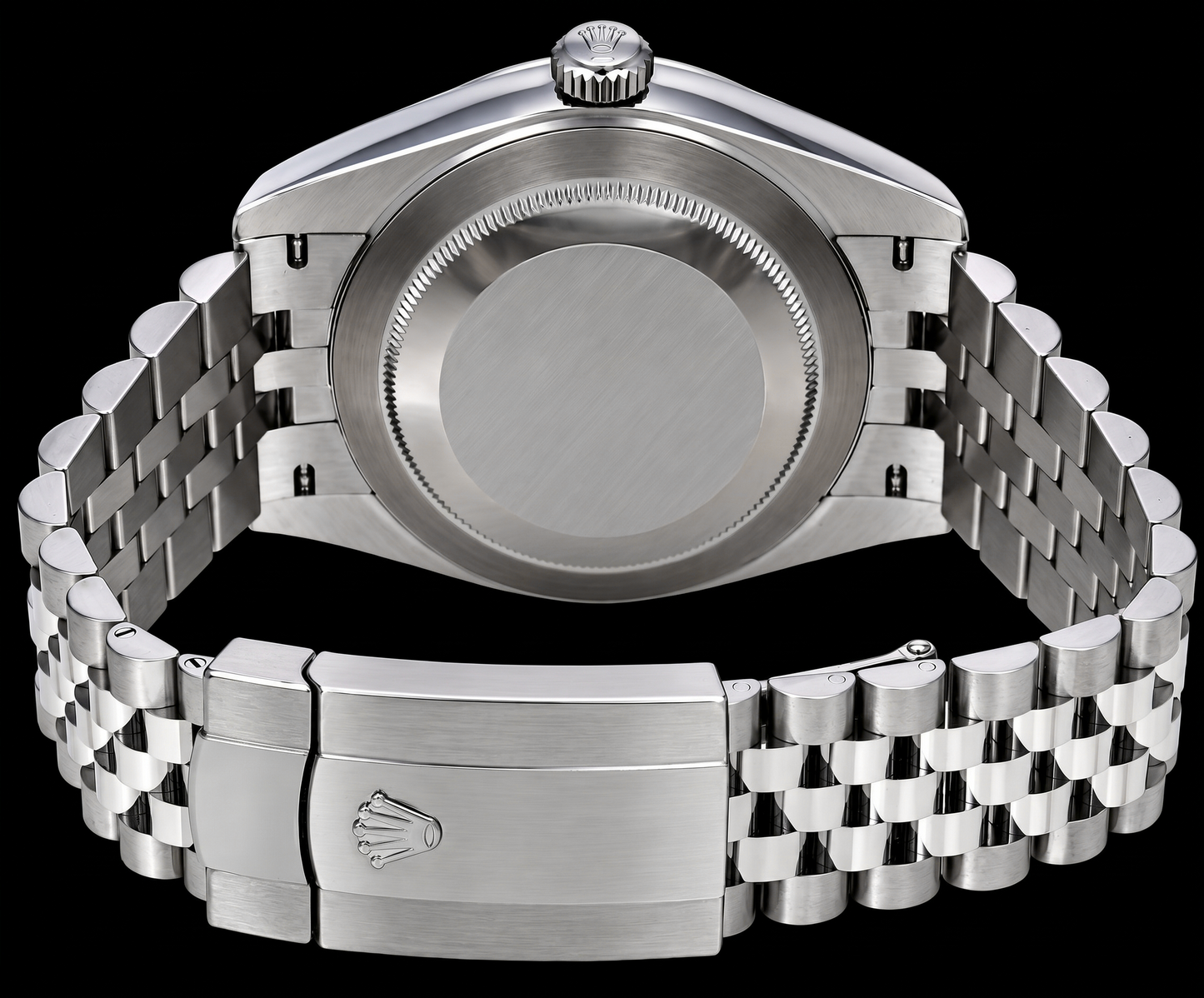 Rolex Datejust 126300 41 mm Edelstahluhr mit schwarzem Perlmutt-Diamantzifferblatt und römischen Ziffern