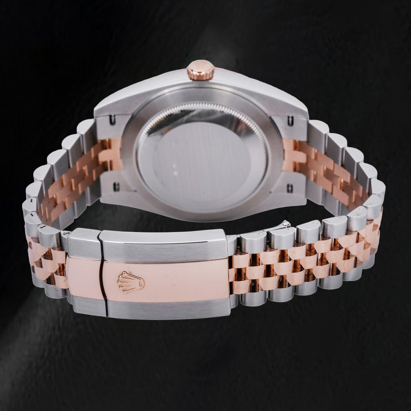 Rolex Datejust 126301 41 mm Bicolor-Uhr, schokoladenbraunes Zifferblatt mit Stabindizes