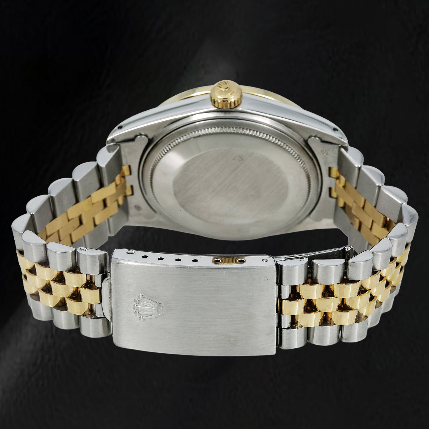 Rolex Datejust 16013 36 mm Bicolor-Uhr mit schwarzem Smoking-Diamantzifferblatt