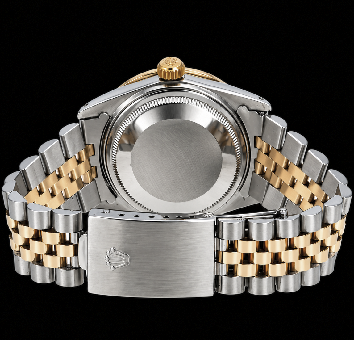 Rolex Datejust 16013 36 mm Bicolor Uhr mit blauem Diamantzifferblatt