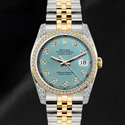 Rolex Datejust 16013 36 mm Diamantzifferblatt Diamantlünette Bicolor Uhr