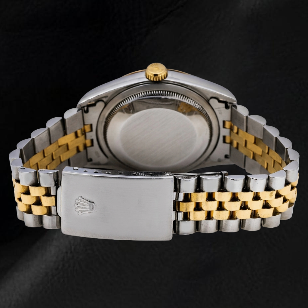 Rolex Datejust 16013 36 mm Bicolor Uhr mit elfenbeinfarbenem Jubilé-Diamantzifferblatt