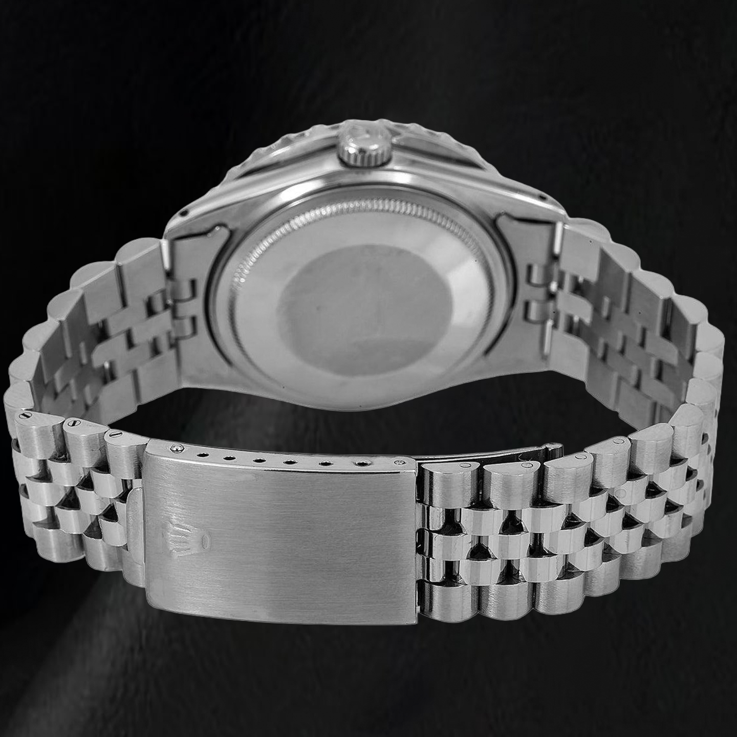 Rolex Datejust 16014 36 mm Edelstahl Uhr mit schwarzem Diamantzifferblatt und römischen Ziffern