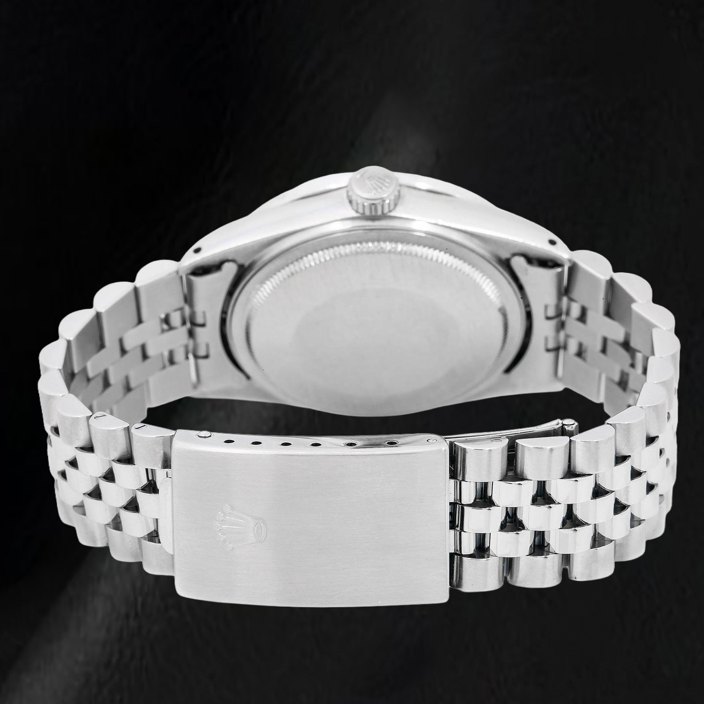 Rolex Datejust 16014 36 mm Edelstahluhr mit eisblauem Diamantzifferblatt mit Diamantkranz