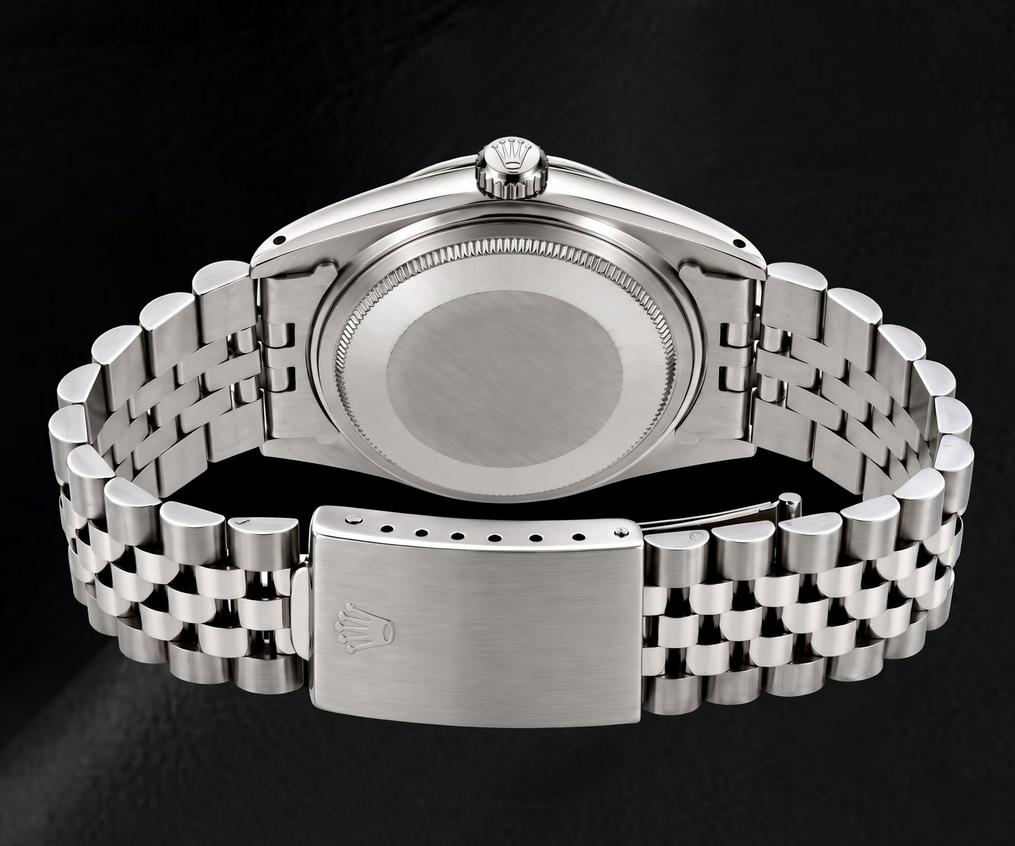 Rolex Datejust 16200 36 mm Armbanduhr aus Edelstahl mit schwarzem Perlmutt-Diamantzifferblatt