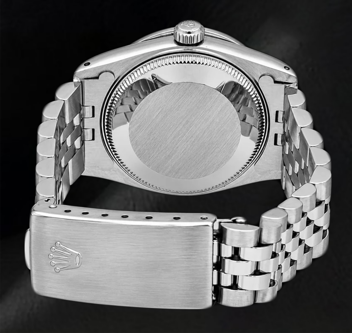 Rolex Datejust 16200 36 mm Edelstahluhr mit weißem Diamantzifferblatt