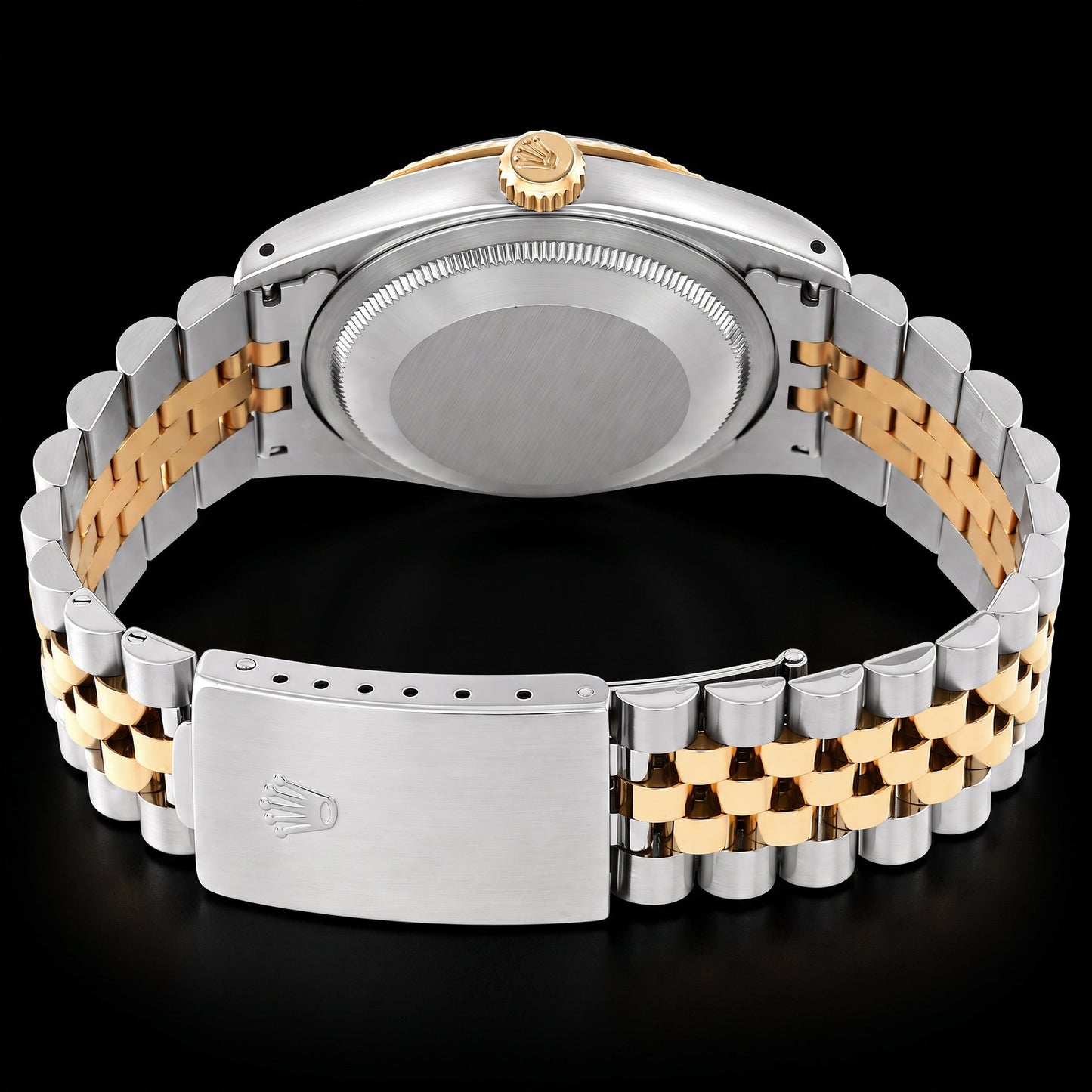 Rolex Datejust 16233 36 mm Bicolor Uhr mit blauem Perlmutt-Zifferblatt und römischen Ziffern