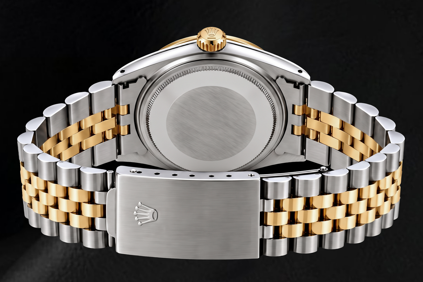 Rolex Datejust 16233 36 mm Bicolor-Uhr mit rosa Perlmutt-Diamantzifferblatt