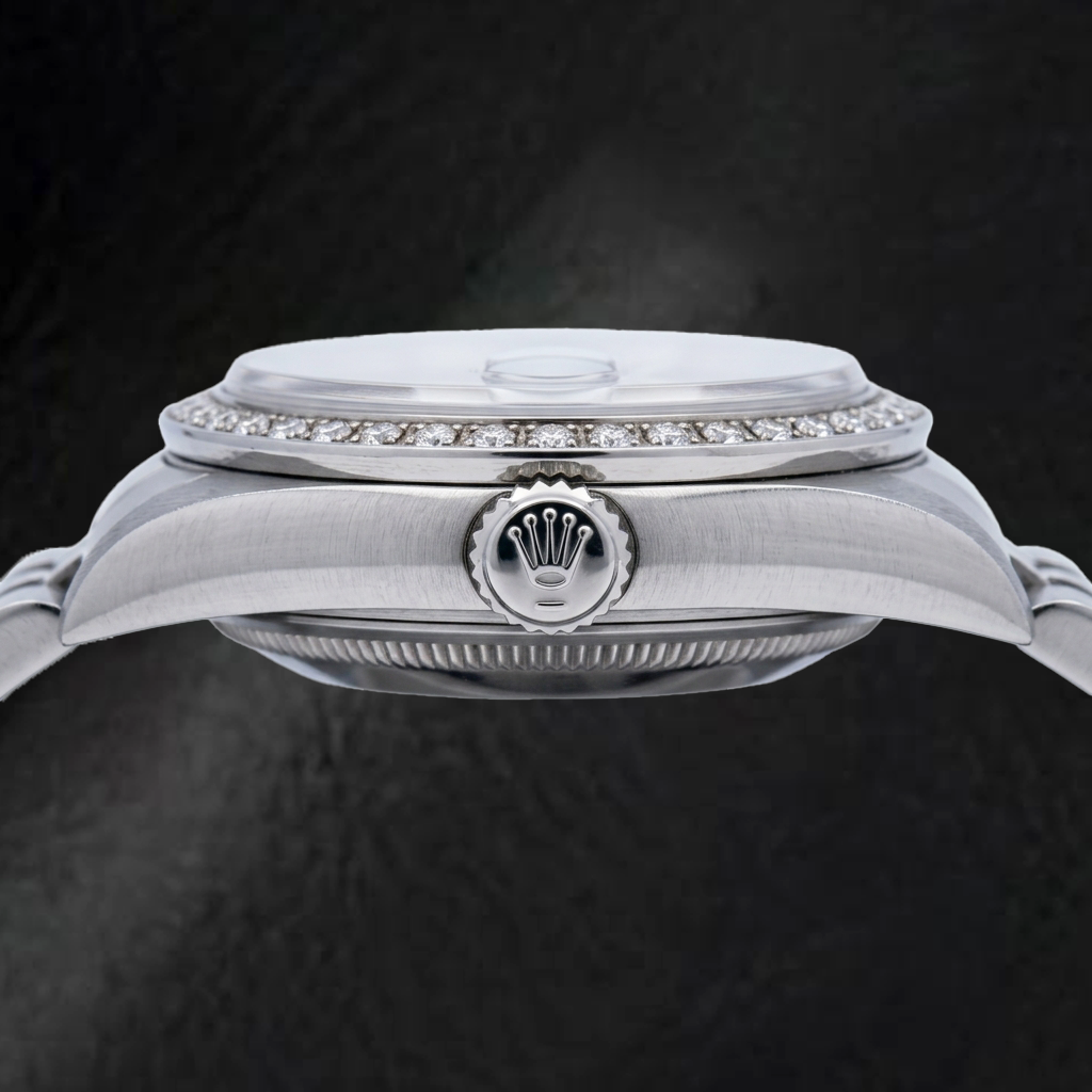 Rolex Datejust 16234 36 mm Edelstahl Uhr Blaues Zifferblatt mit Stabindizes