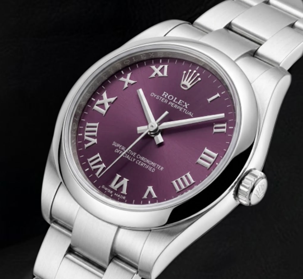 Rolex Datejust 177200 Violettes römisches Zifferblatt 31 mm Edelstahl Uhr