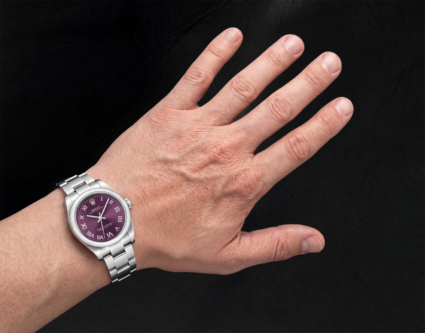 Rolex Datejust 177200 Violettes römisches Zifferblatt 31 mm Edelstahl Uhr